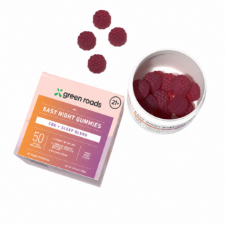 Green Roads Easy Night Gummies  CBD + Sleep Blend Mixed Berry 50MG – 60 Gummies