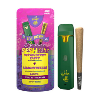 Hidden Hills Signature Sesh Kit THCA + HTE Live Rosin Disposable + Hash Hole 4G – Multiple Strains