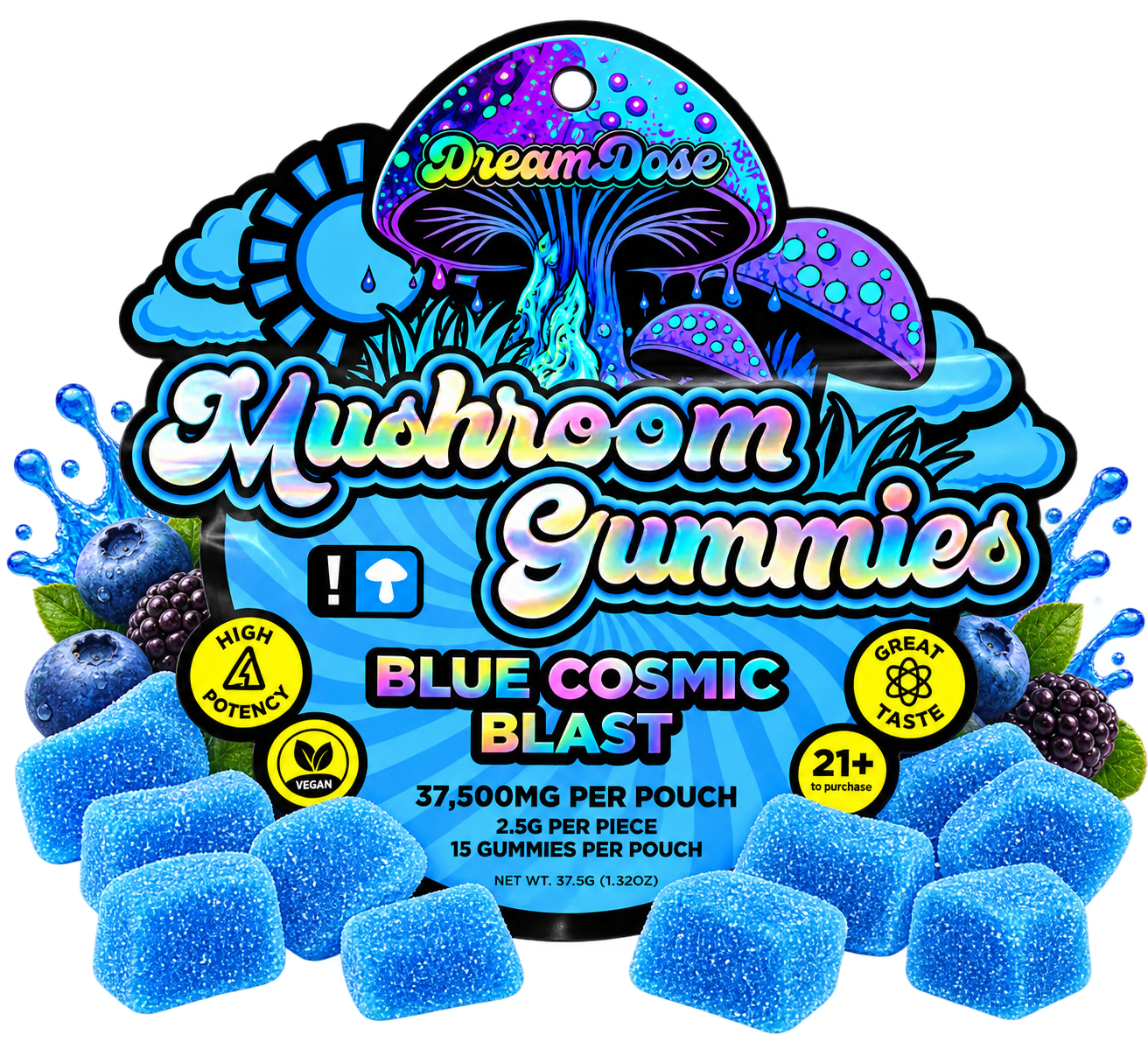 Dream Dose Mushroom Gummies 37,500mg – 15 Count - Image 3