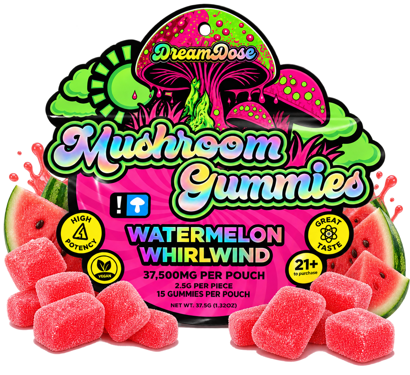 Dream Dose Mushroom Gummies 37,500mg – 15 Count - Image 2