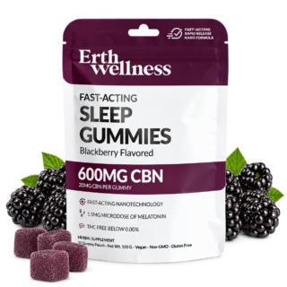 Erth Wellness Fast-Acting CBN Sleep Gummies Blackberry 30 Count